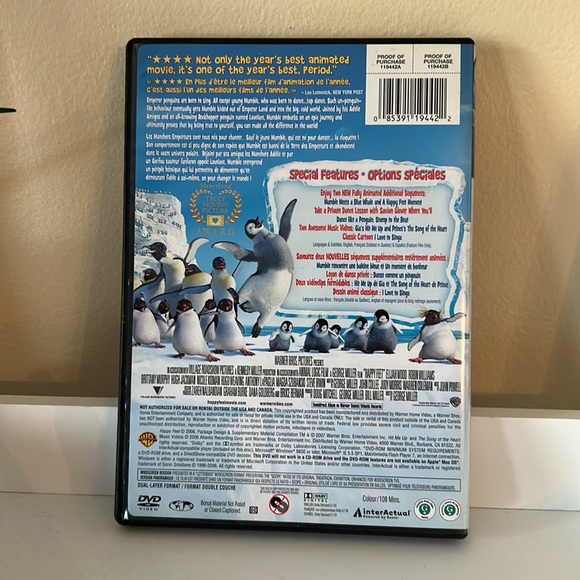 4/$20 HAPPY FEET dvd - Picture 3 of 5